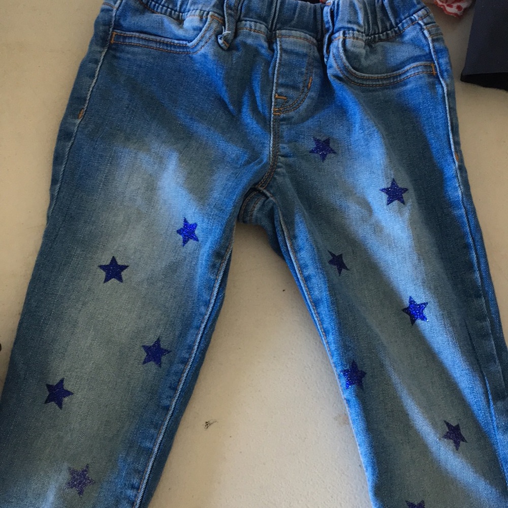 Gap star ⭐️ sparkle jeans size seven girls